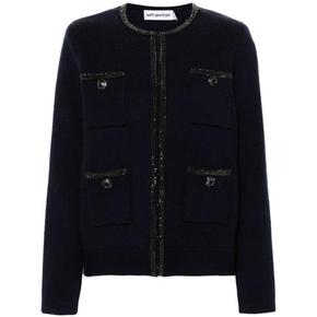 24FW 셀프 포트레이트 가디건 AW24 168C BL NAVY BLUE