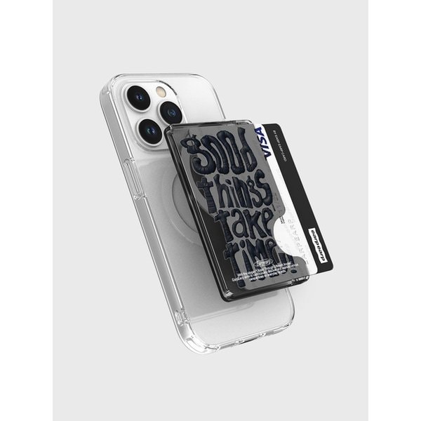 굿 띵스 테이크 타임-BLACK(맥세이프-카드지갑)