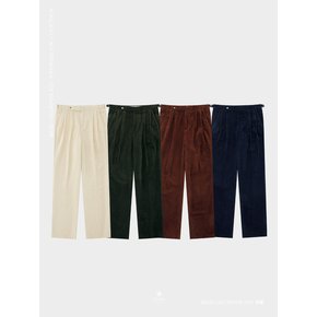 Corduroy adjust 2Pleats relaxed Trousers (Ecru)