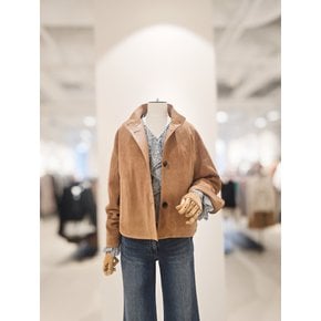 [파주점] [더아이잗컬렉션]양가죽 스웨이드 밴디드 점퍼 CSRBLT061