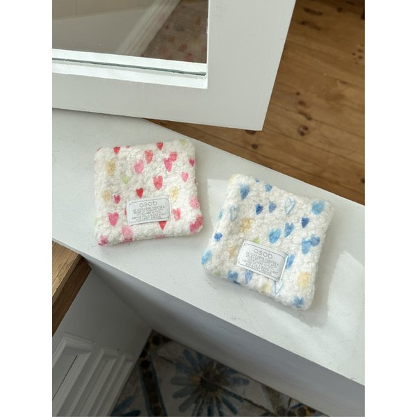 스윗하트부클 컵받침 티코스터 패브릭코스터 홈카페