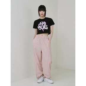 Line Nylon Jogger Pants [Pink]