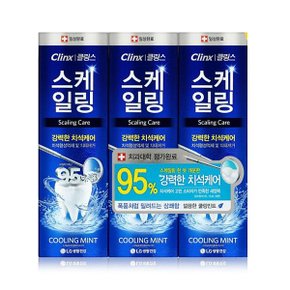 클링스 스케일링 케어 쿨링 민트 치약 100g 3개입