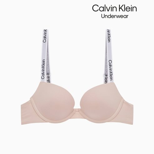Calvin Klein Underwear 여성 테일러드 로고 AF 푸쉬업 플런지 브라 (QF6866AD-TRN)