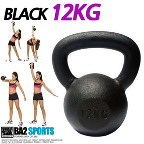 [바투스포츠]블랙 분체 케틀벨 12kg