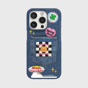 /더나인몰 gummy patch denim [맥세이프 카드수납 폰케이스]