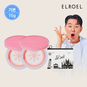 엘로엘 핑크 톤업 선쿠션 본품 15g x 2개 (+비닐파우치 1개)_ELROEL..[34414805]