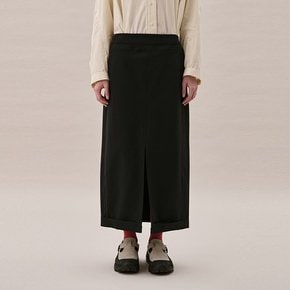 CUFF MAXI SKIRT_BLACK