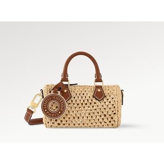 LOUIS VUITTON M83525 나노 스피디 내추럴 탄 라피아 토트백 가방 6869233729311353