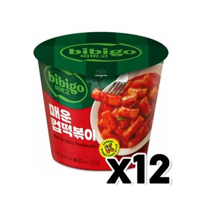 비비고 매운 떡볶이 컵용기 110g x 12개