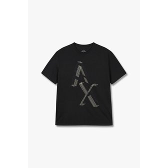 ARMANI EXCHANGE 남성 로고 그래픽 이지 티셔츠 A414130004000