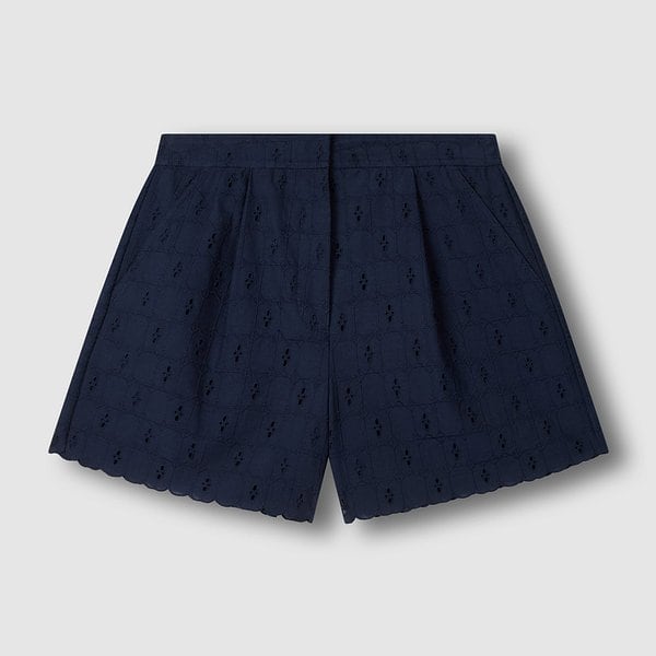 여 아일렛 하프 팬츠 J126201090056