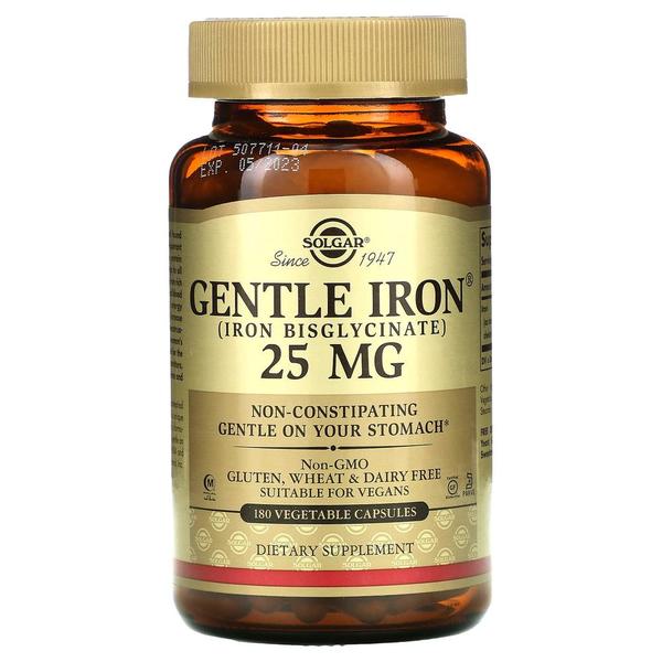 미국직구 Solgar 솔가 젠틀 아이언 25mg 180베지캡슐 Gentle Iron