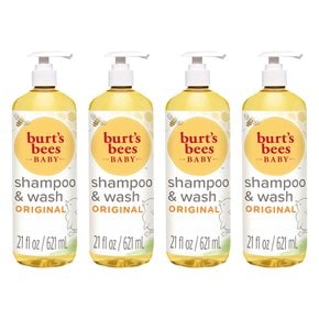 Burt`s Bees 버츠비 베이비 샴푸 앤 워시 티어프리 621ml 4개