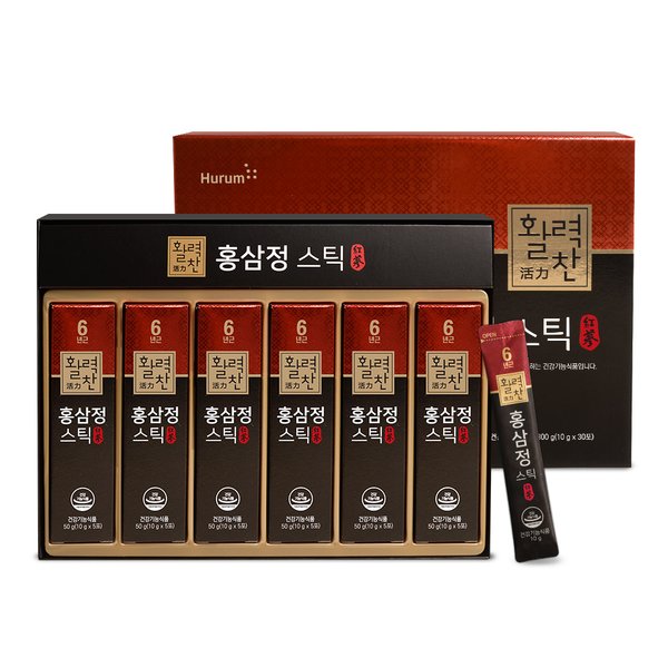 활력찬 홍삼정스틱 10g*30포 [쇼핑백포함]