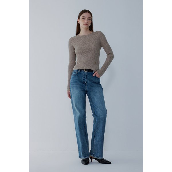 슬림 핏 리브드 니트 풀오버 7155450700160