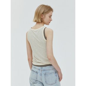 See-Through Sleeveless_Cream