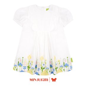 BP32OP706 Flower puff woven dress