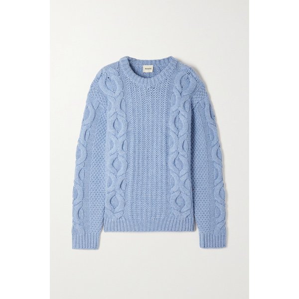케이트 루피타 케이블 니트 캐시미어 스웨터 라이트 블루 46376663162777216