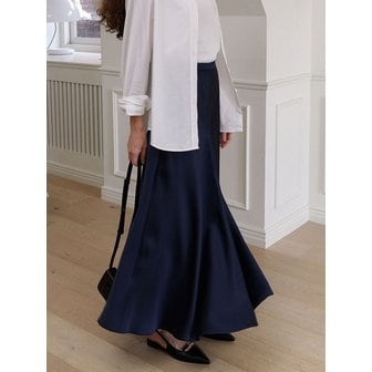 하우스오브폰드 Satin blooming skirt (Navy, Black)