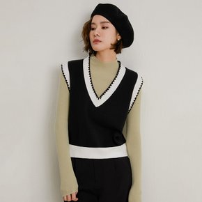 LS_Layering v-neck knit vest