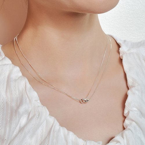 [Hei][sv925] O-ring Layered necklace