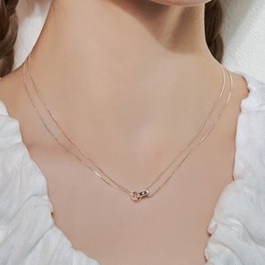 [슈화 착용][sv925] O-ring Layered necklace