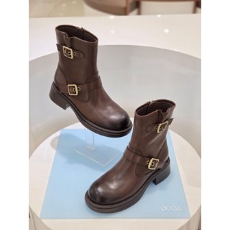 소다 [시흥점] 여성 버클 장식 워커 부츠 (FRB504)