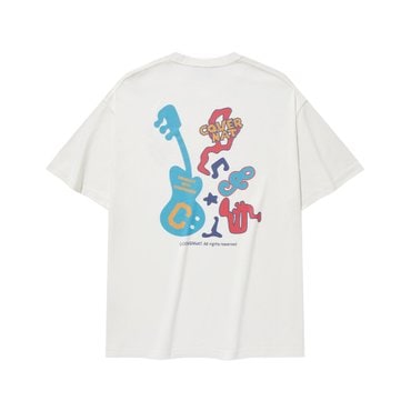 커버낫 밴드 플레이 그래픽 티셔츠 화이트 CO2502ST42WH