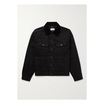 더로우 조렛 코듀로이 트리밍 데님 재킷 블랙 1647597359323657