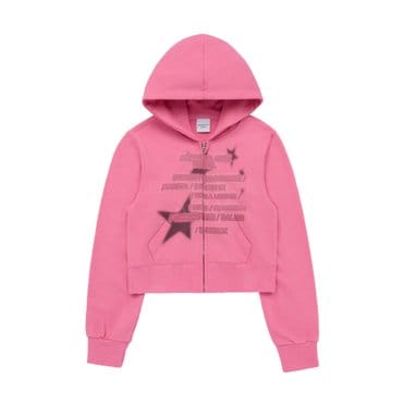 아크메드라비 ADLV WORLD TOUR CROP HOODIE ZIP UP DARK PINK