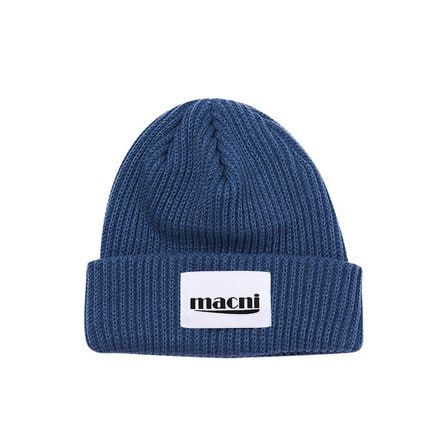 마크니 HEAVY KNIT BEANIE_BLUE