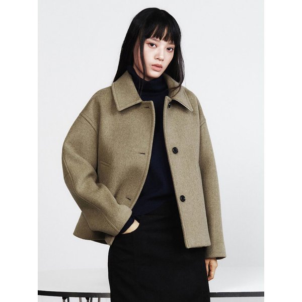 Dolman Sleeve Short Coat  Khaki (KE5X30M18H)