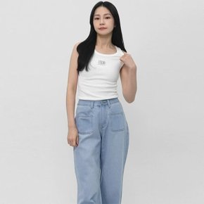 여자 나시티 슬림핏 데일리 민소매 여름 슬리브리스 티 ...