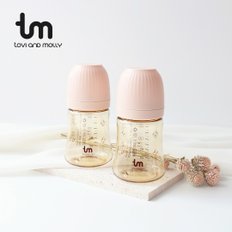 [젖병&젖꼭지솔]트윈젖병 PPSU 돗람이 180ml(핑크, 바닐라)