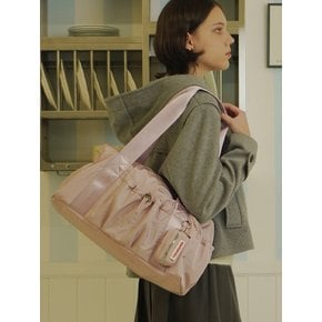 [파우치세트] glossy shoulder duffel bag _Lilac pink