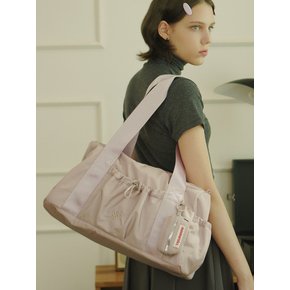 [파우치세트] glossy shoulder duffel bag _Lilac pink