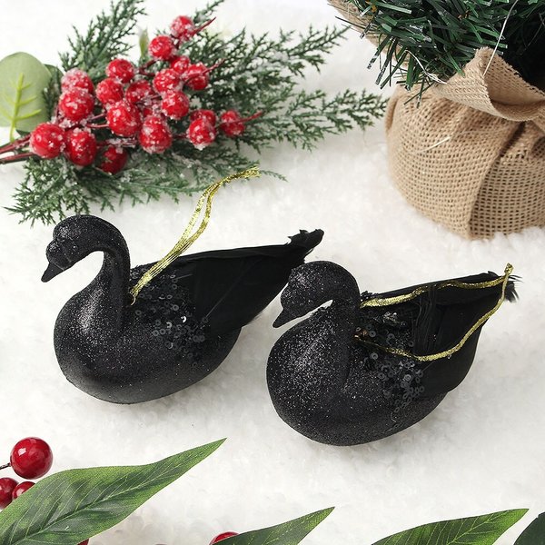 블랙시크 트리 오너먼트 2p세트(백조)