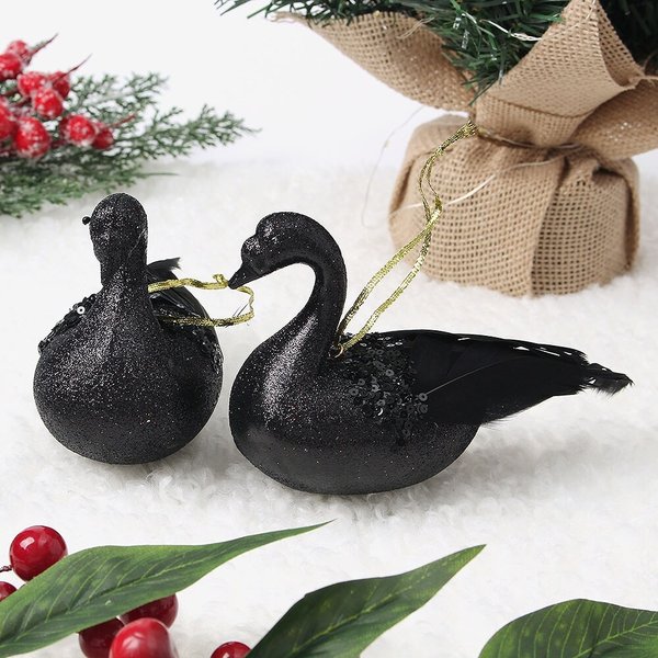 블랙시크 트리 오너먼트 2p세트(백조)