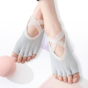 안미끄러지는 오픈 토삭스 요가 발레 필라테스 발가락 양말 (S44293535)