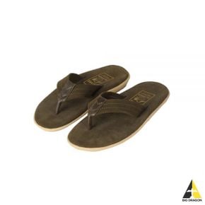 ISLAND SLIPPER Men`s Suede With Leather Thong (PT203SL-AROL) (스웨이드 플립플랍)