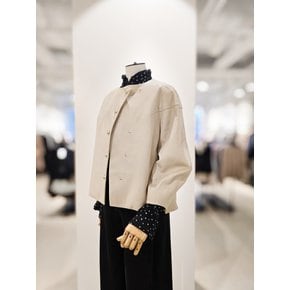 [파주점] [더아이잗컬렉션]양가죽 더블 버튼 라운드넥 자켓 CN1ALT01