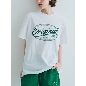 [리오더] ORIGINAL LOGO HALF SLEEVE - WHITE