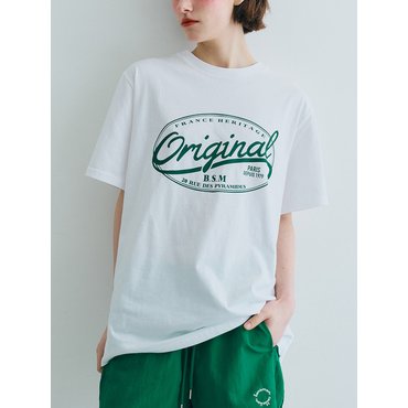 벤시몽 [리오더] ORIGINAL LOGO HALF SLEEVE - WHITE