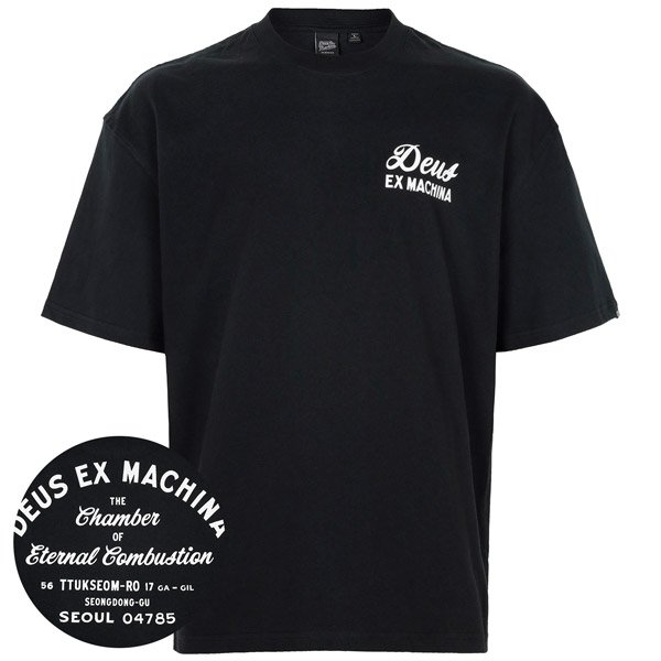 [부산점] 데우스엑스마키나 블랙 서울 사인 티셔츠 D261MTS155 BLACK
