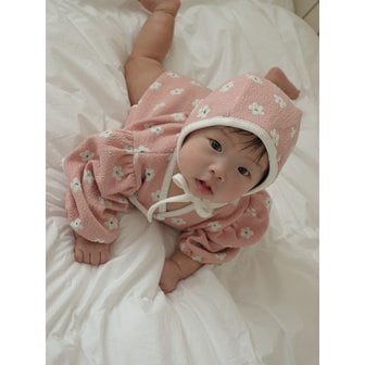 씨엘드마망 26 봄 꽃봉슈트+보넷set_핑크