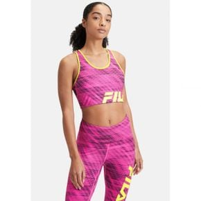 5317758 Fila Medium support sports bra - pink urban jungle