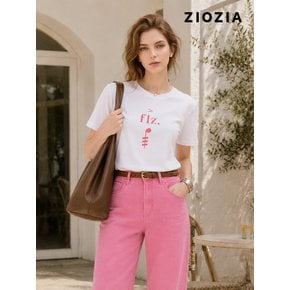 [ZIOZIA W] 여성 레터링 그래픽 반팔티 B (AFC2TR1101_B)