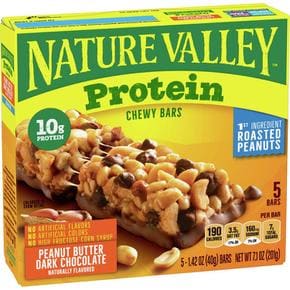 [해외직구] Nature Valley 네이처입밸리 프로틴 그래놀라 바 피넛버터 다크초콜릿 40g 5입 2팩