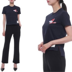 24SS 여성 홀리데이 헥터 자수 반팔티셔츠 (FJS166E J0058 415 24S)